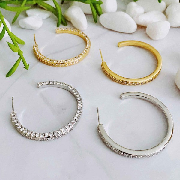 Plain Or Shine Reversible Hoop Earrings | Shop Webbi