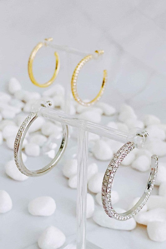 Plain Or Shine Reversible Hoop Earrings | Shop Webbi