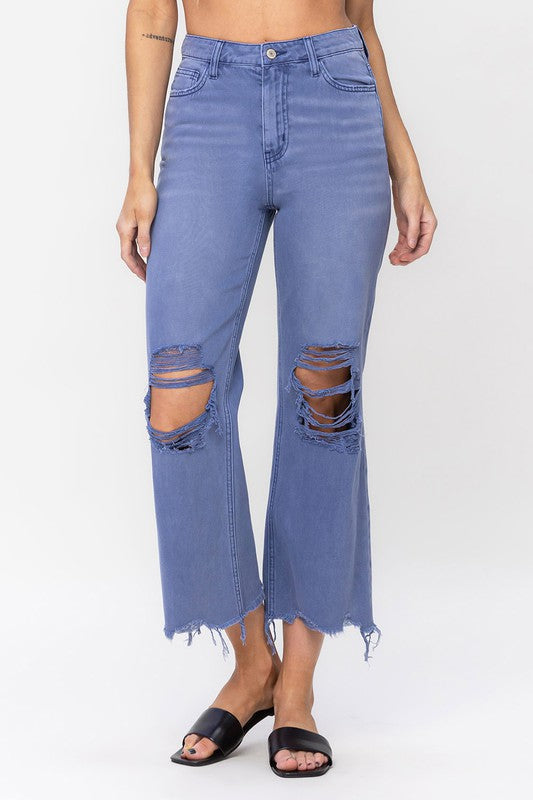 90"s Vintage Crop Flare Jeans | Shop Webbi