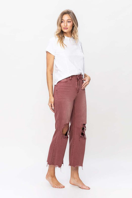 90's Vintage High Rise Crop Flare Jeans | Shop Webbi