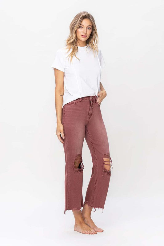 90's Vintage High Rise Crop Flare Jeans | Shop Webbi