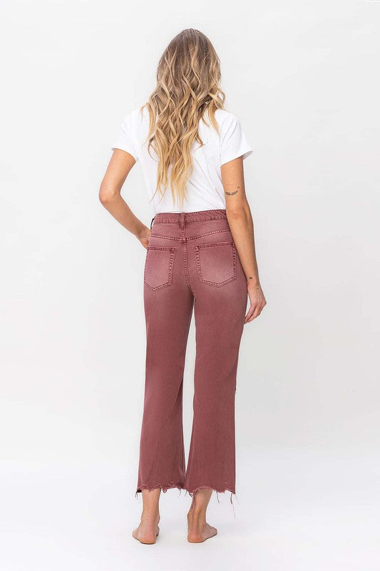 90's Vintage High Rise Crop Flare Jeans | Shop Webbi