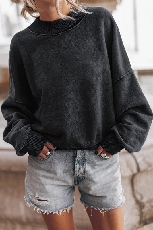 Mineral Washed Acid dye Sweatshirt Pullover | Shop Webbi