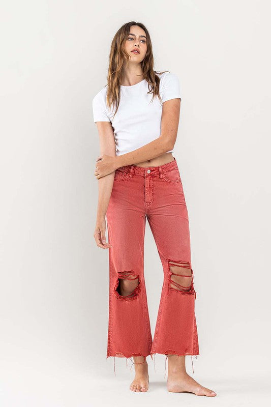 90s Vintage Crop Flare Jeans | Shop Webbi