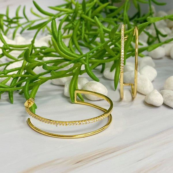 Doubled Open Top Hoop Earrings | Shop Webbi