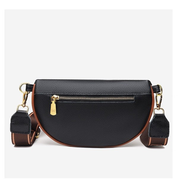 Myra Quilted Leather Crescent Sling Bag | Shop Webbi