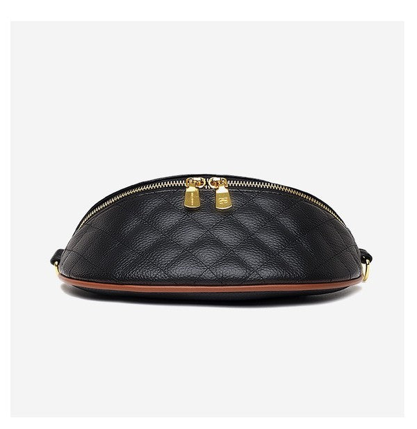 Myra Quilted Leather Crescent Sling Bag | Shop Webbi