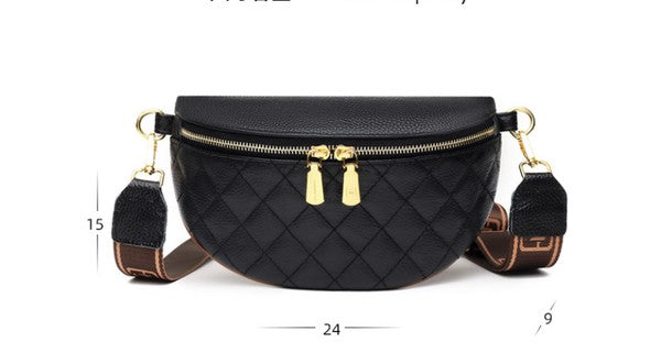 Myra Quilted Leather Crescent Sling Bag | Shop Webbi