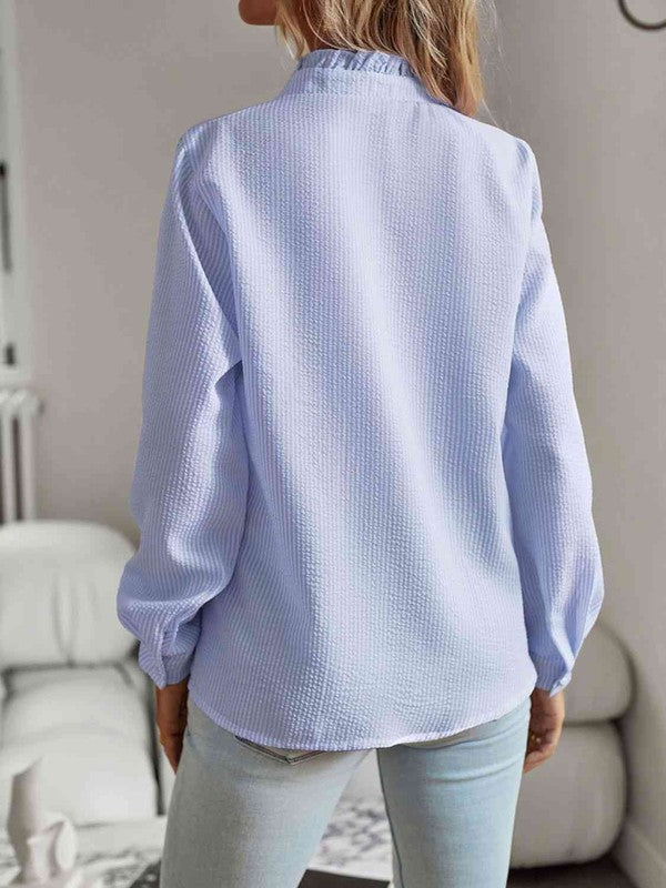 Nat Ruffle Trim Shirt | Shop Webbi