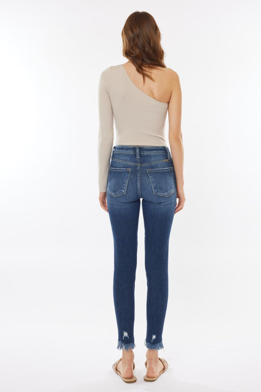 Kancan Raw Hem High Waist Cropped Jeans | Shop Webbi