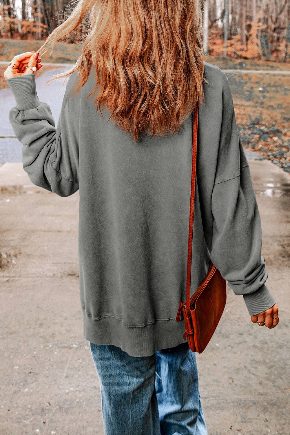 Oversized Sweatshirt with Drop Shoulder Design | Shop Webbi