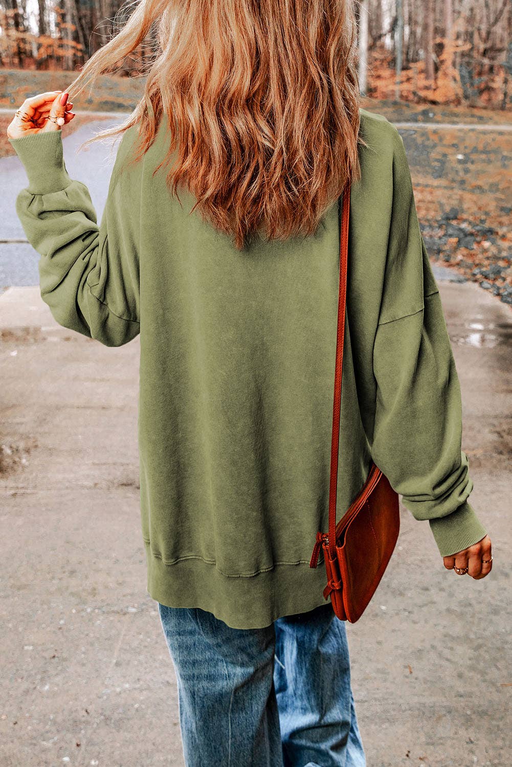 Oversized Sweatshirt with Drop Shoulder Design | Shop Webbi