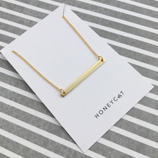 Classic Horizontal Bar Necklace | Shop Webbi