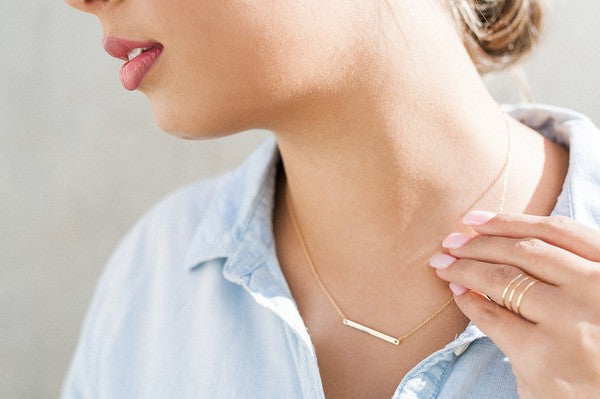 Classic Horizontal Bar Necklace | Shop Webbi