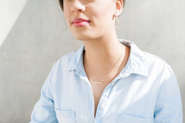 Classic Horizontal Bar Necklace | Shop Webbi