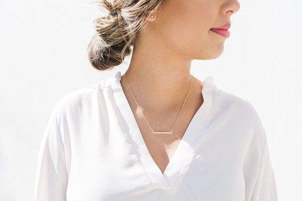 Classic Horizontal Bar Necklace | Shop Webbi