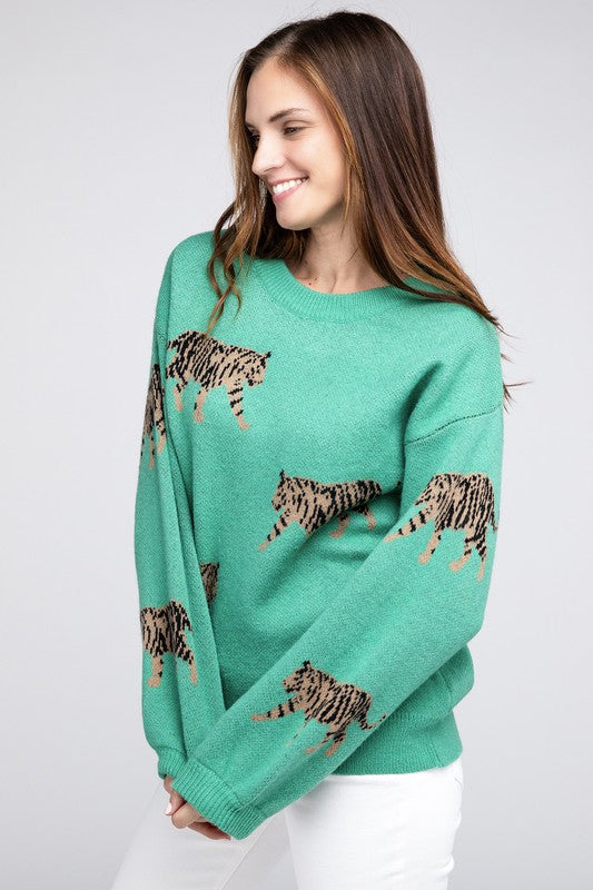 Tiger Pattern Sweater | Shop Webbi