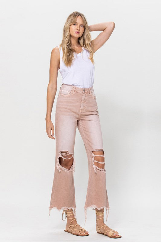 90's Vintage Crop Flare Jeans | Shop Webbi