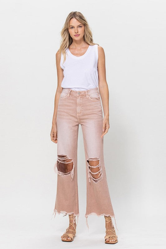 90's Vintage Crop Flare Jeans | Shop Webbi