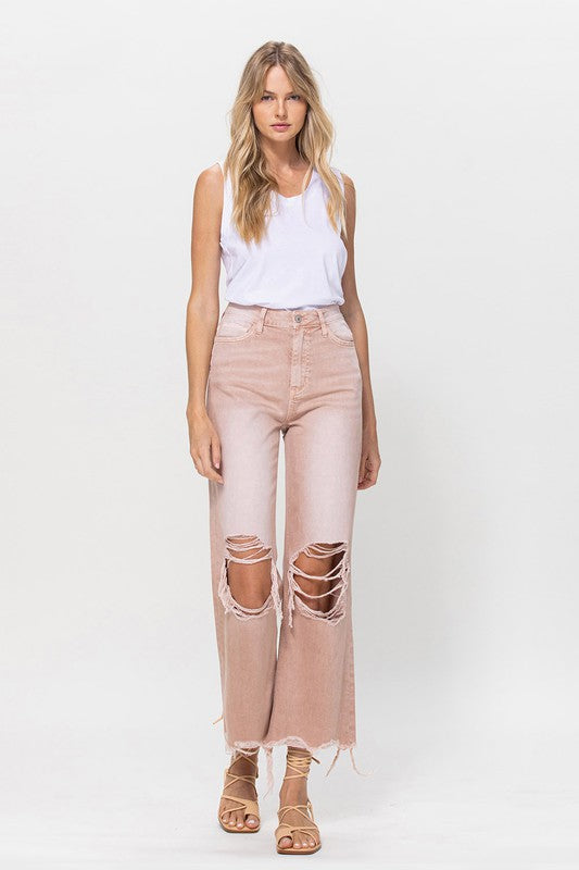 90's Vintage Crop Flare Jeans | Shop Webbi