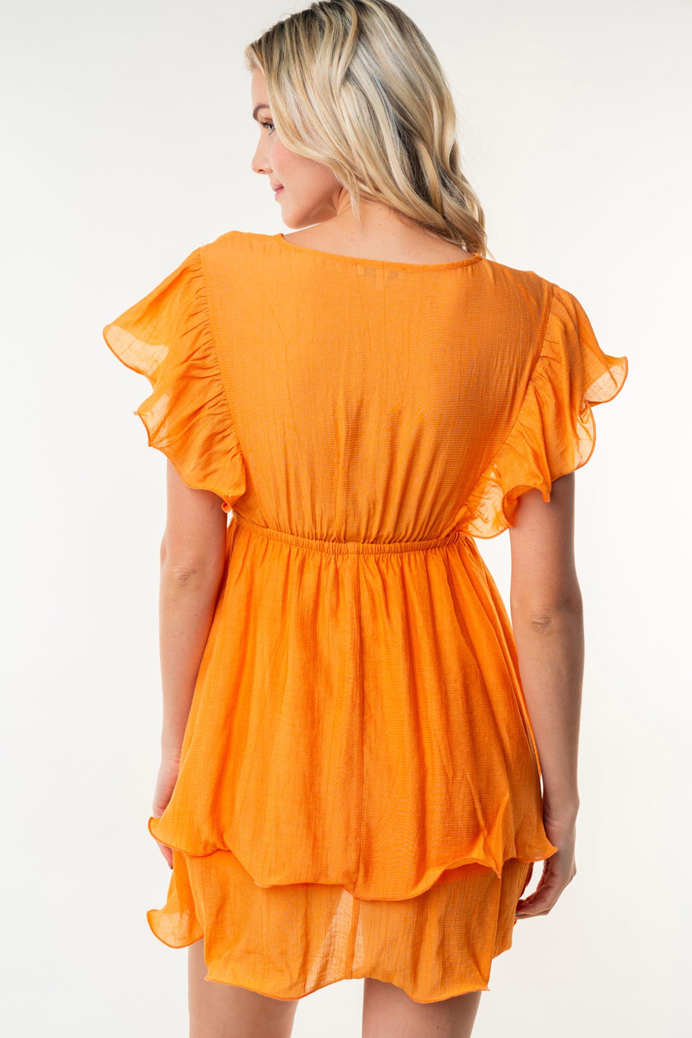 Short Sleeve Woven Layered Dress (Full Size Options) | Shop Webbi
