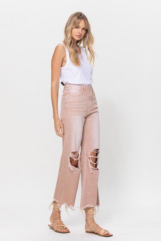 90's Vintage Crop Flare Jeans | Shop Webbi