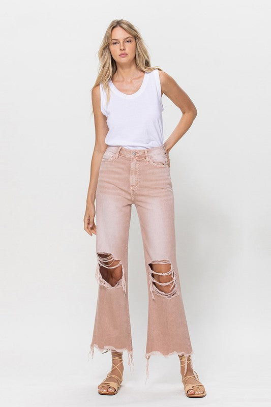 90's Vintage Crop Flare Jeans | Shop Webbi