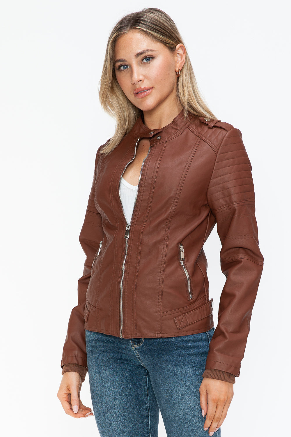 Biker Jacket with Side Zip Pockets