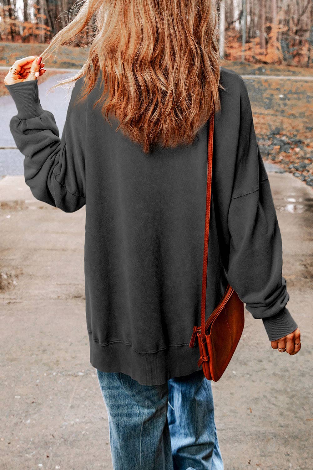 Oversized Sweatshirt with Drop Shoulder Design | Shop Webbi