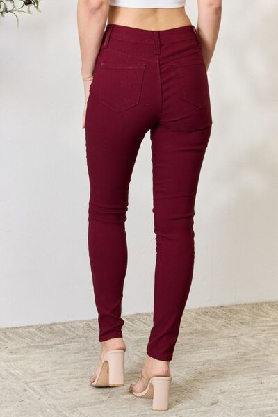 Magic Pant Hyperstretch Mid-Rise Skinny Jeans in Dark Wine | Shop Webbi