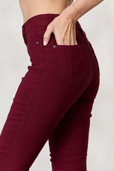 Magic Pant Hyperstretch Mid-Rise Skinny Jeans in Dark Wine | Shop Webbi
