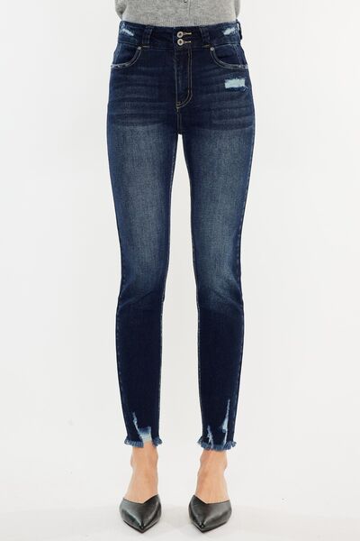 Kancan Cat's Whiskers Raw Hem High Waist Jeans | Shop Webbi