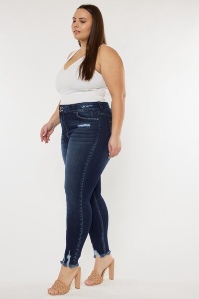 Kancan Cat's Whiskers Raw Hem High Waist Jeans | Shop Webbi