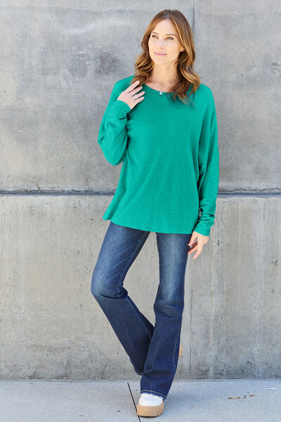 Miranda Round Neck Long Sleeve T-Shirt