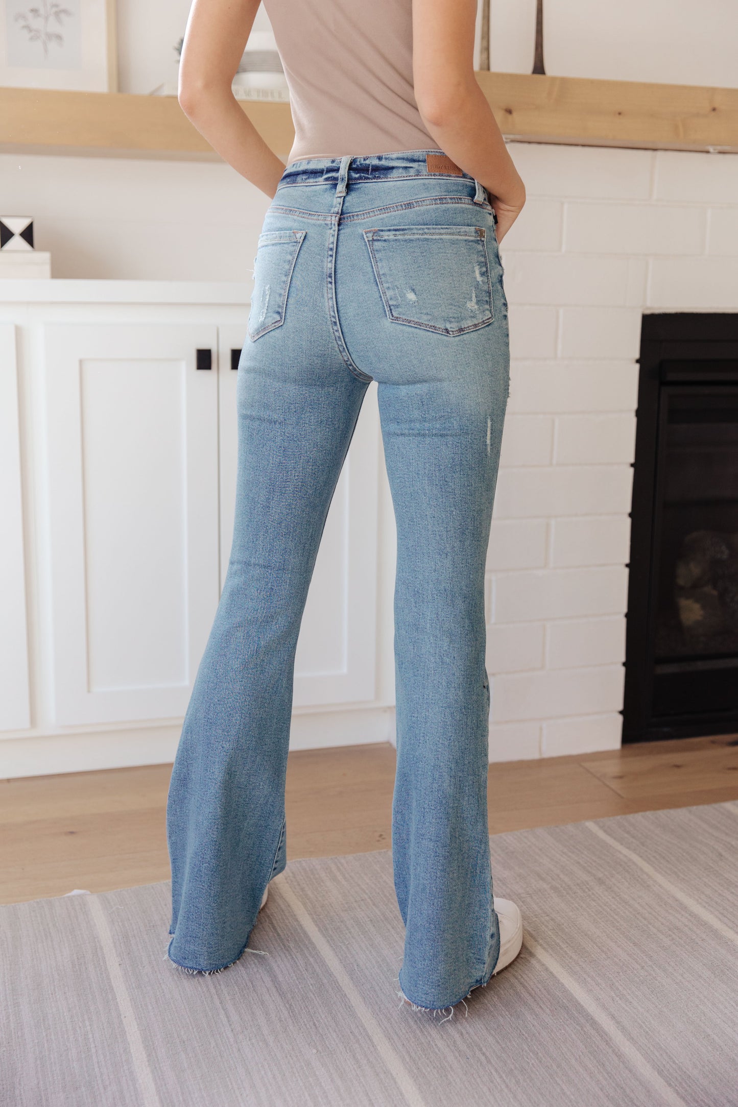 Judy Blue Kiana High Rise Heavy Destroy Flare Jeans