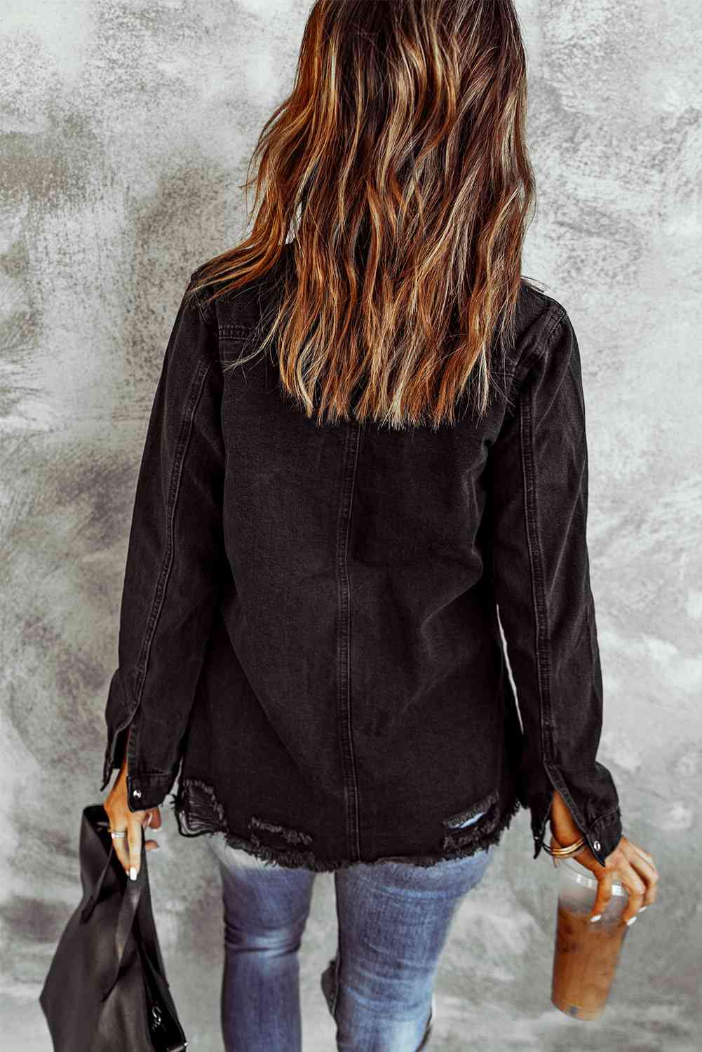 Emma - Distressed Denim Jacket