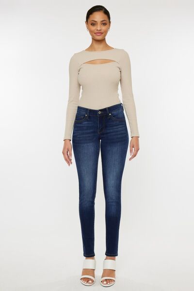 Holly Mid Rise Gradient Skinny Jeans | Shop Webbi