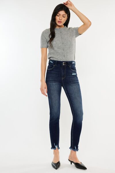 Kancan Cat's Whiskers Raw Hem High Waist Jeans | Shop Webbi